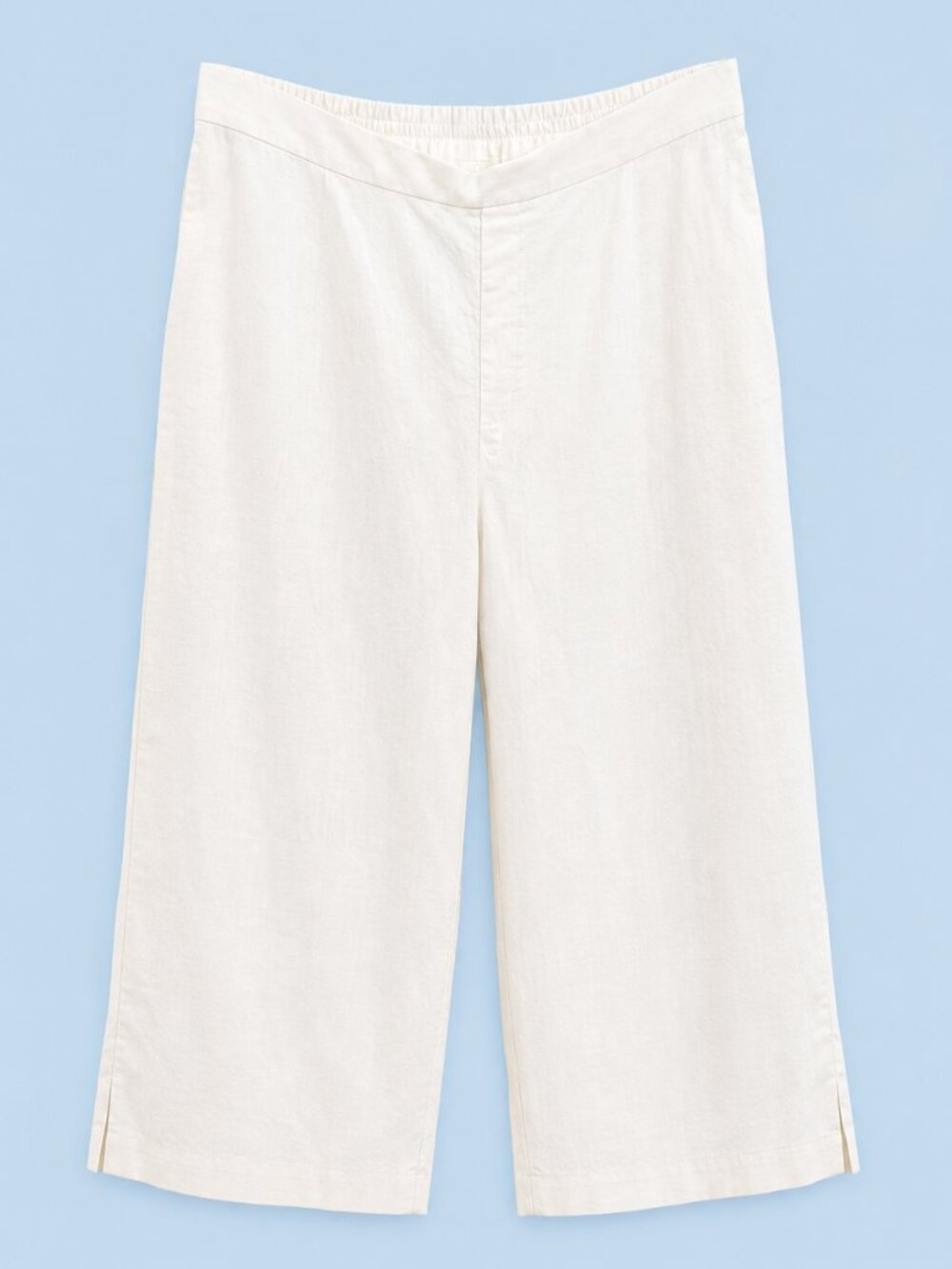 Banana Republic XXL White Linen Blend Pull On Pants Wide Leg Coastal